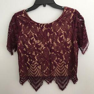 NWOT Express lace crop top